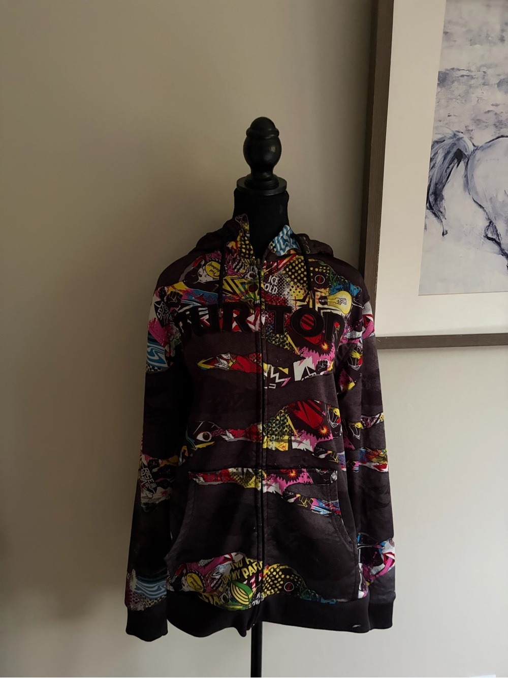 Burton Multicolor Graphic Zip Hoodie Jacket/base layer